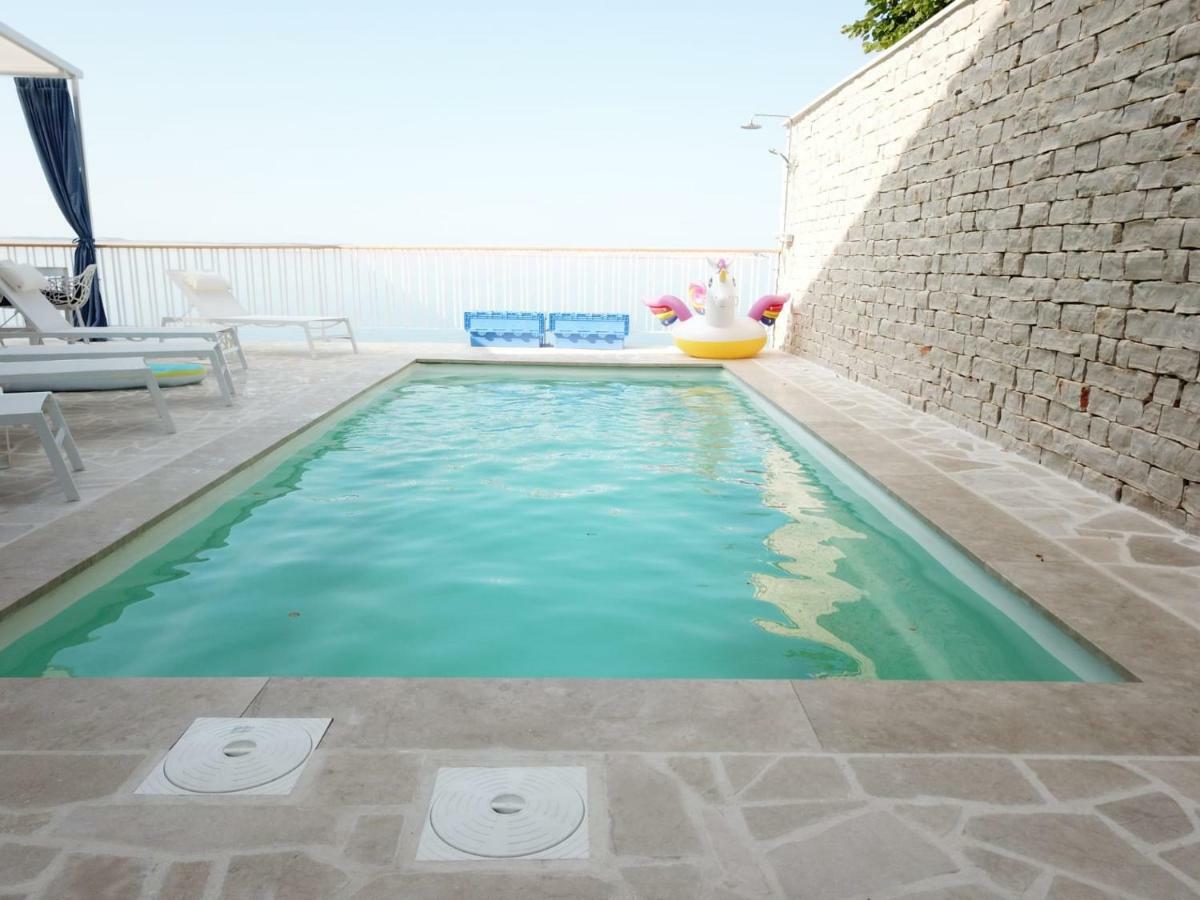 Villa Beline Direct Aan Zee, Verwarmd Zwembad En Sauna Tribanj-Kruscica Luaran gambar