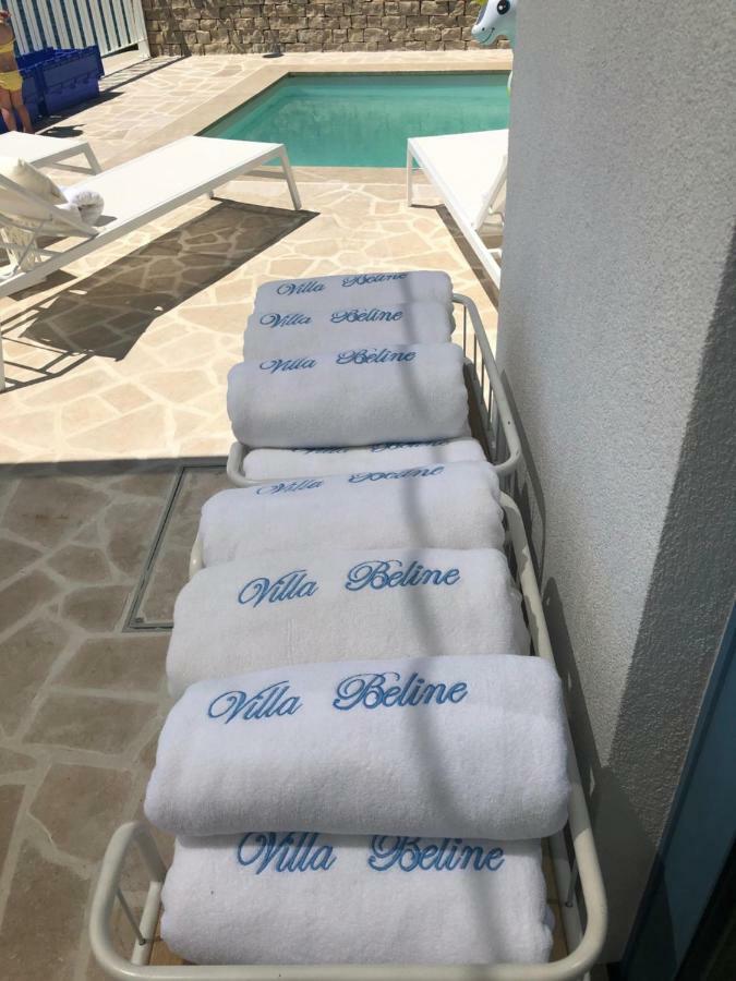 Villa Beline Direct Aan Zee, Verwarmd Zwembad En Sauna Tribanj-Kruscica Luaran gambar